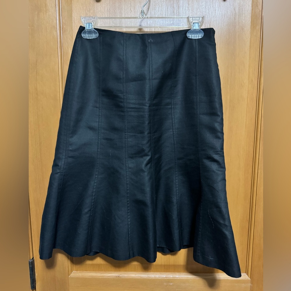 Ann Taylor Elegant Black A-Line Skirt
